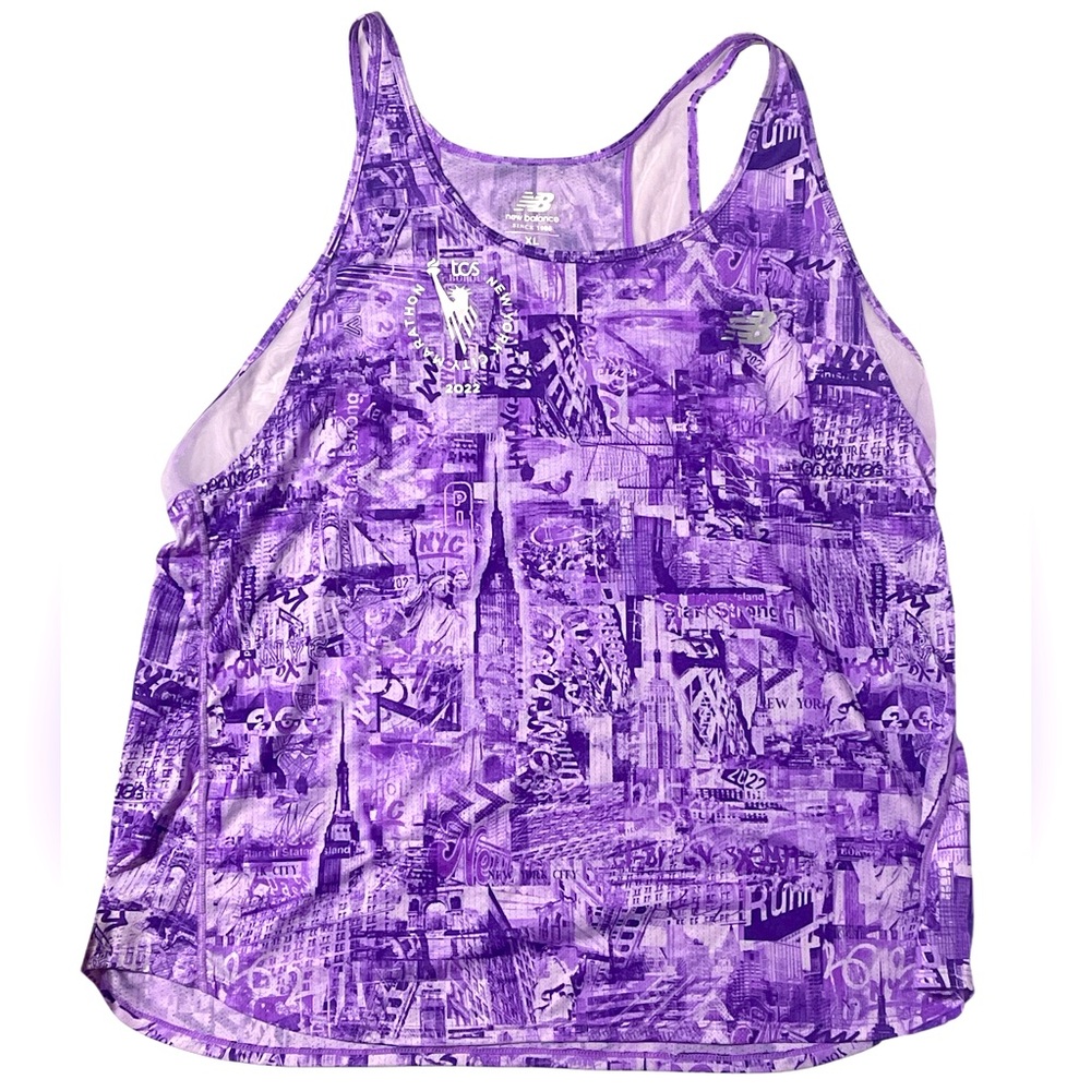 New Balance NYC Marathon Printed Impact
Run Tank-Womens XL-Electric Purple-EUC